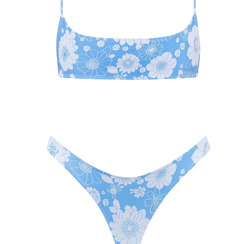 Triangl Swimwear Blue Floral Bikini